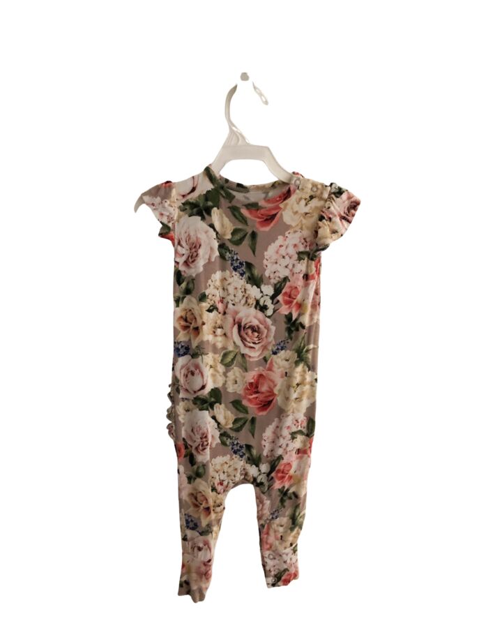 POSH PEANUT  PINK  FLORAL  KNIT ROMPER