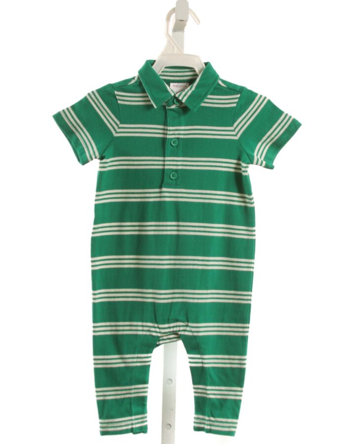 HANNA ANDERSSON  GREEN  STRIPED  KNIT ROMPER