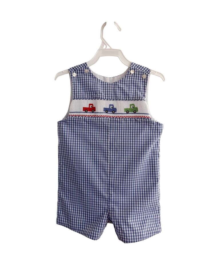 PETIT BEBE  BLUE  GINGHAM SMOCKED JON JON