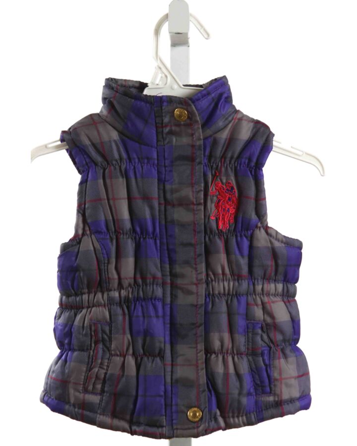 POLO BY RALPH LAUREN  PURPLE  PLAID  VEST