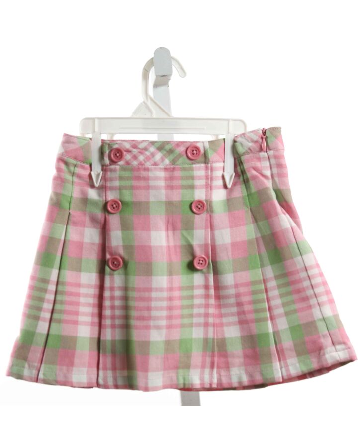 E-LAND  PINK  PLAID  SKIRT