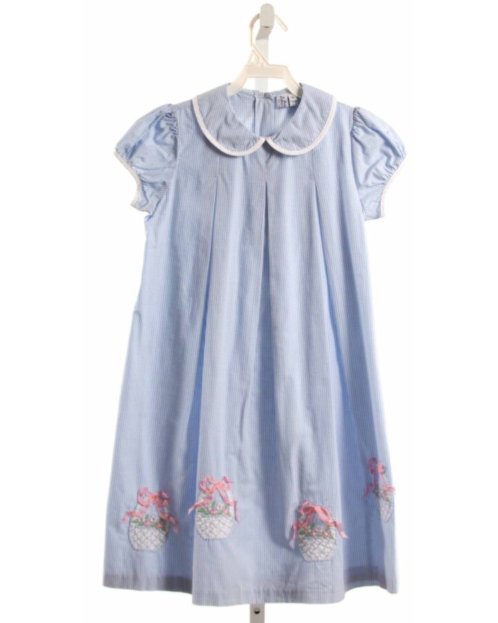 ORIENT EXPRESSED  LT BLUE  GINGHAM APPLIQUED DRESS