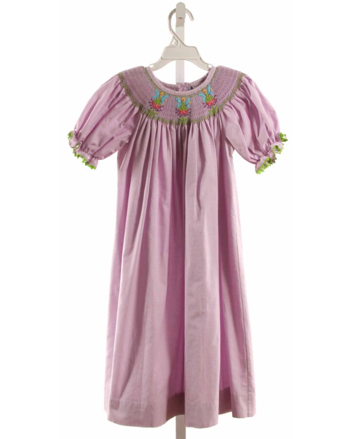 SHRIMP & GRITS  LAVENDER   SMOCKED DRESS WITH RIC RAC