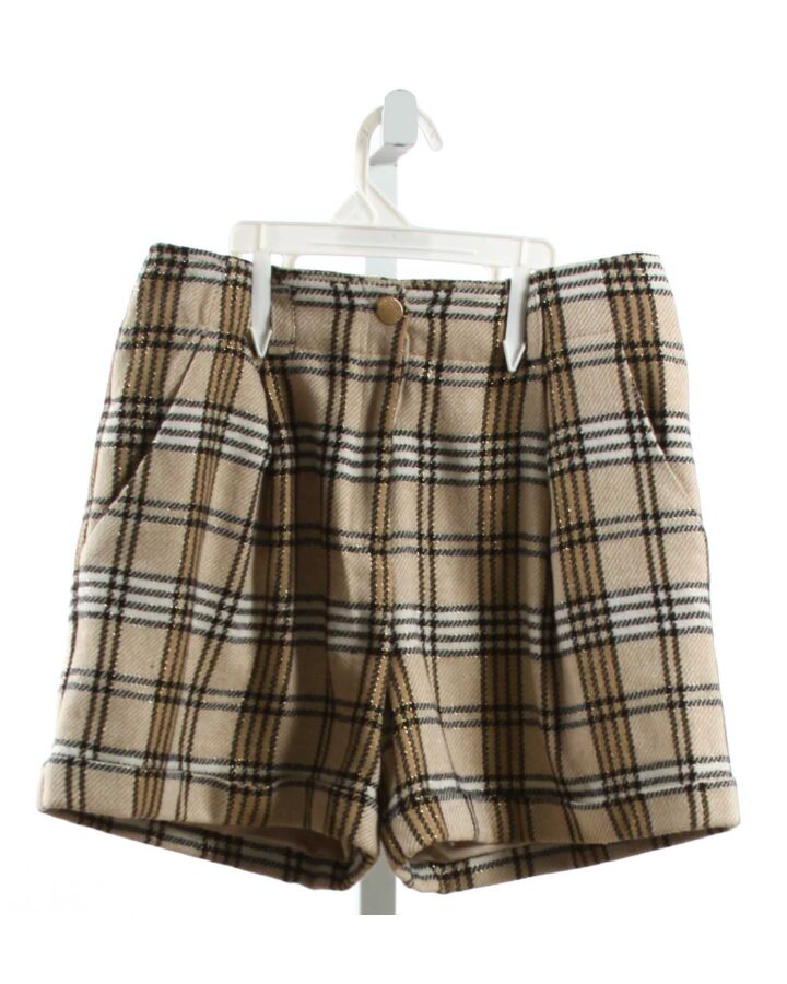 ABEL & LULA  BROWN  PLAID  SHORTS