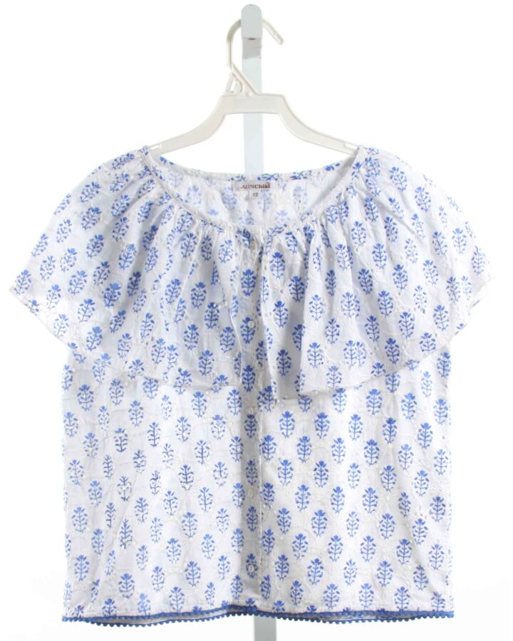 SUNCHILD  BLUE EYELET   SLEEVELESS SHIRT