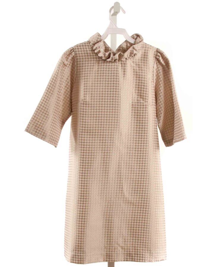 GABBY  GOLD  HOUNDSTOOTH  DRESS