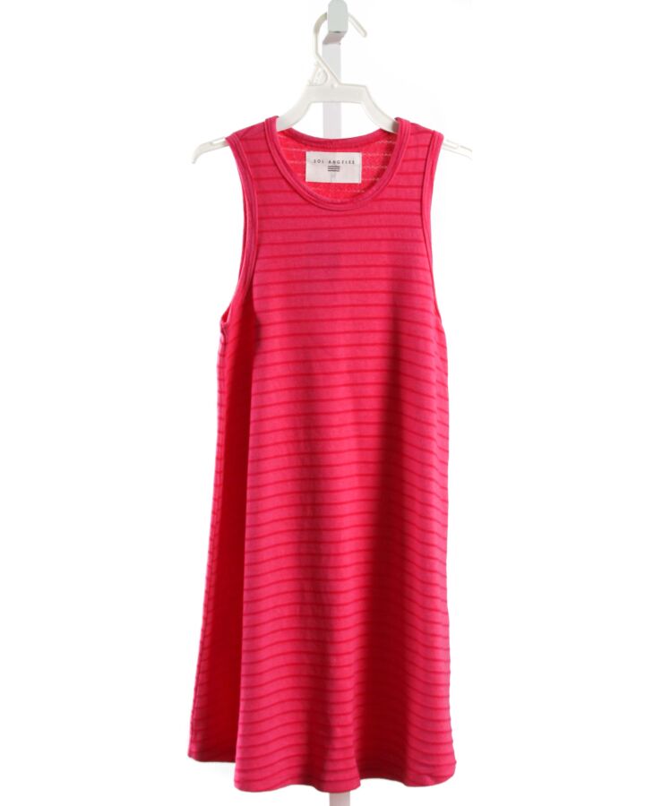 SOL ANGELES  HOT PINK KNIT STRIPED  DRESS