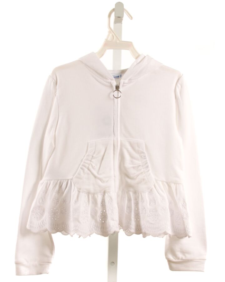 MAYORAL  WHITE    PULLOVER WITH EYELET TRIM