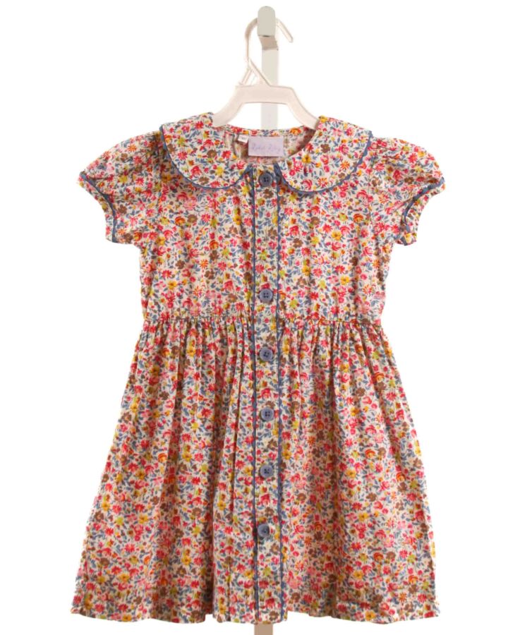 RACHEL RILEY  MULTI-COLOR  FLORAL  DRESS WITH RIC RAC