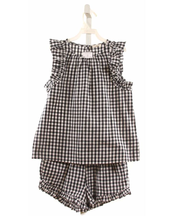 CREWCUTS  NAVY  GINGHAM  2-PIECE OUTFIT WITH RUFFLE