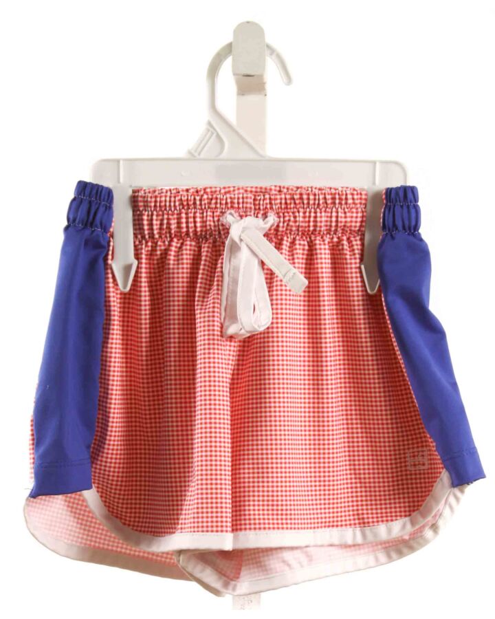 SET BY LULLABY SET  RED  GINGHAM  SHORTS