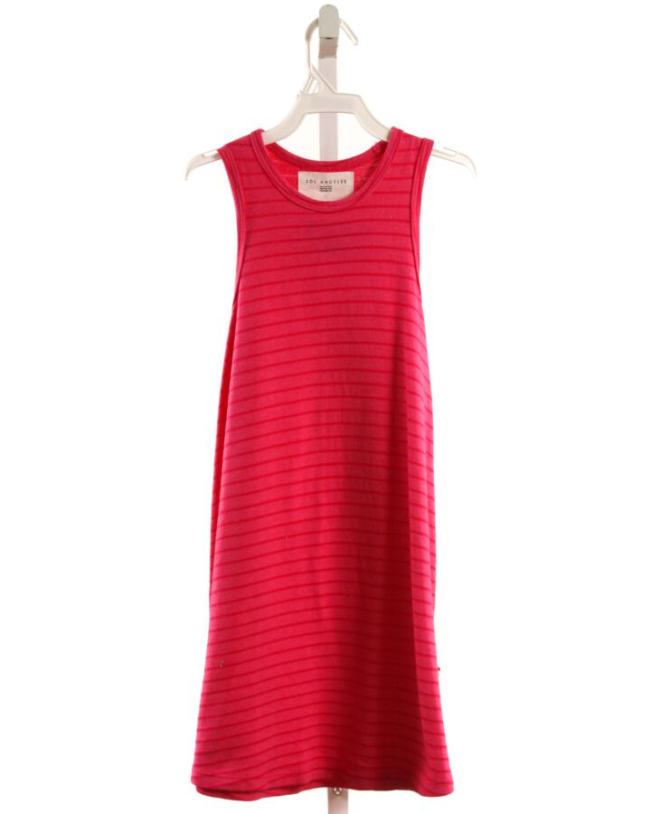 SOL ANGELES  HOT PINK  STRIPED  KNIT DRESS