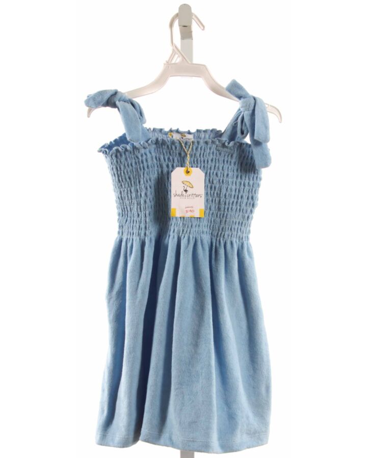 SHADE CRITTERS  BLUE TERRY CLOTH  SMOCKED DRESS