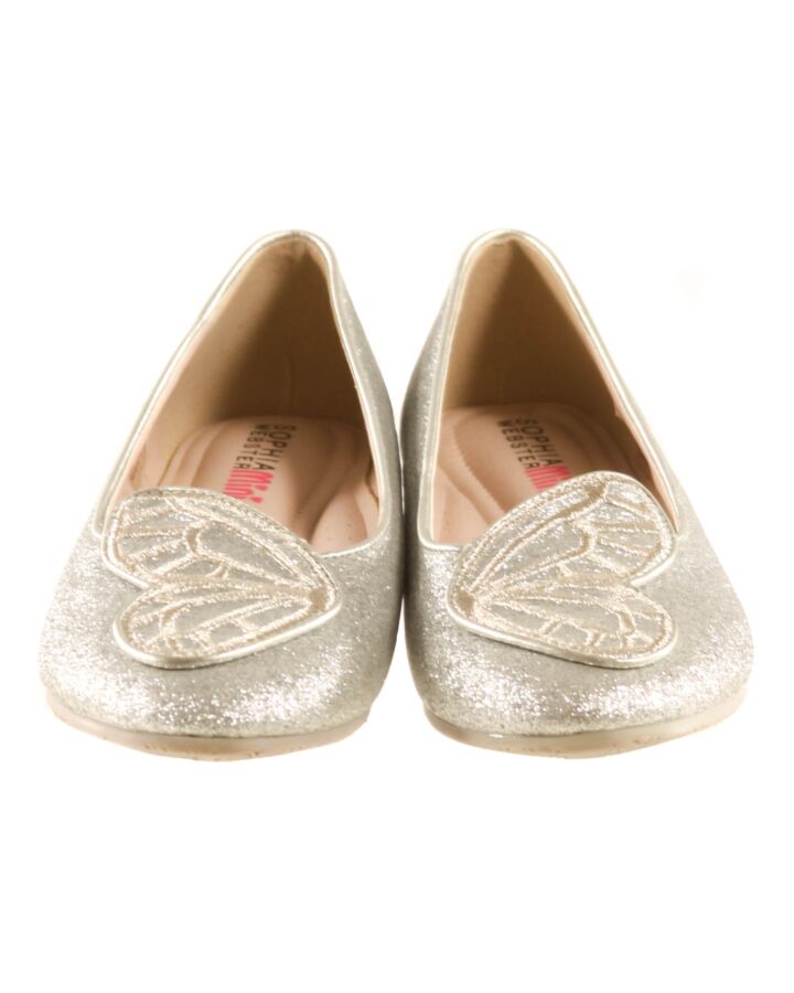 SOPHIA WEBSTER SILVER FLATS *EU SIZE 30 *NEW WITHOUT TAG *NWT SIZE TODDLER 12