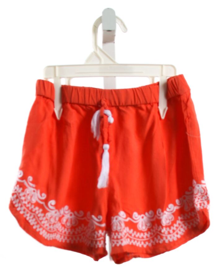 JOYOUS AND FREE  RED   EMBROIDERED SHORTS