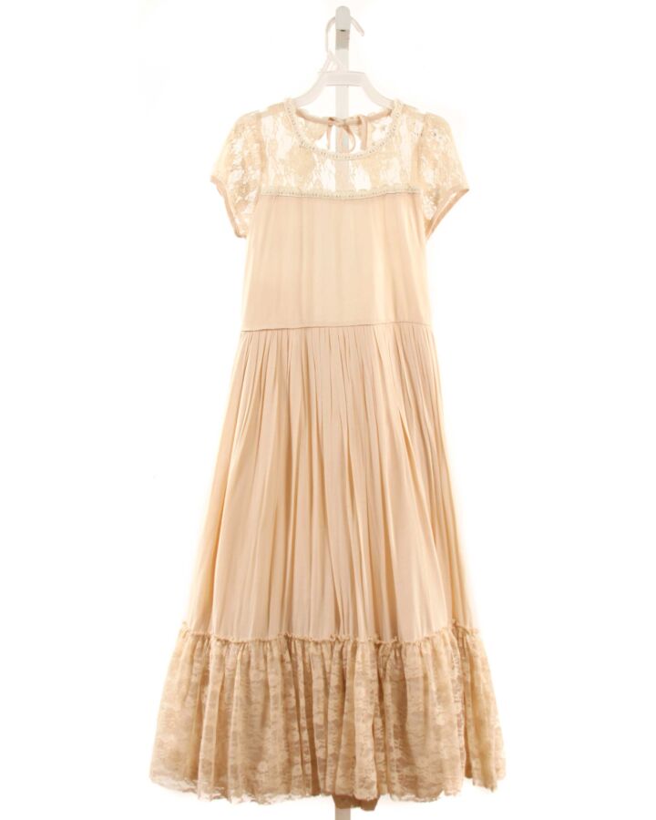 TRISH SCULLY  IVORY    DRESS WITH LACE TRIM