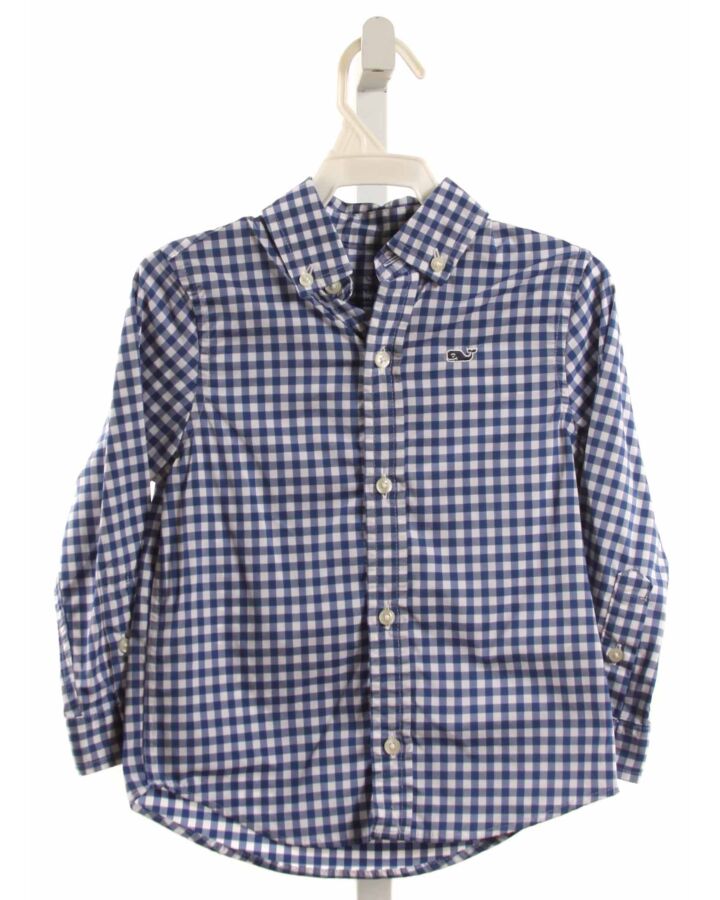 VINEYARD VINES  BLUE  GINGHAM  DRESS SHIRT
