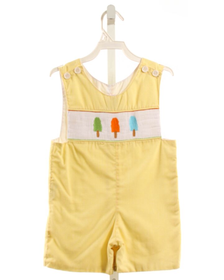 MOM & ME  YELLOW  GINGHAM SMOCKED JON JON