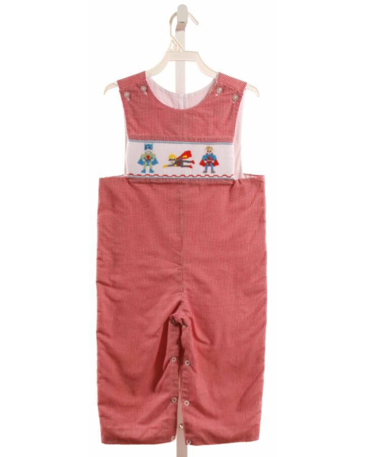 CASTLES & CROWNS  RED  GINGHAM SMOCKED LONGALL