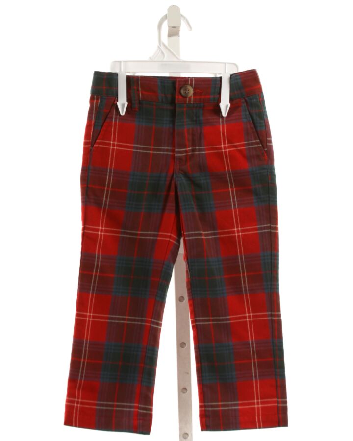 THE BEAUFORT BONNET COMPANY  RED  PLAID  PANTS