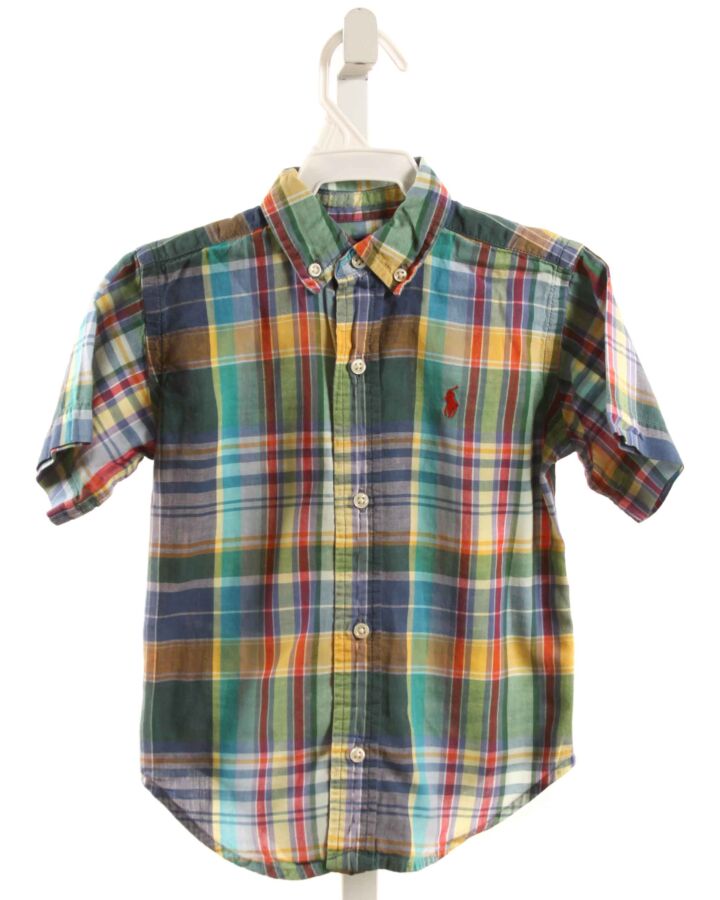 RALPH LAUREN  MULTI-COLOR  PLAID  DRESS SHIRT