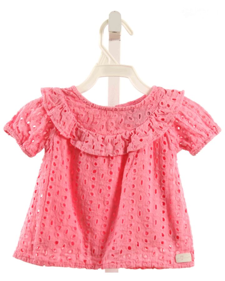 7 FOR ALL MANKIND  PINK EYELET   SHIRT-SS