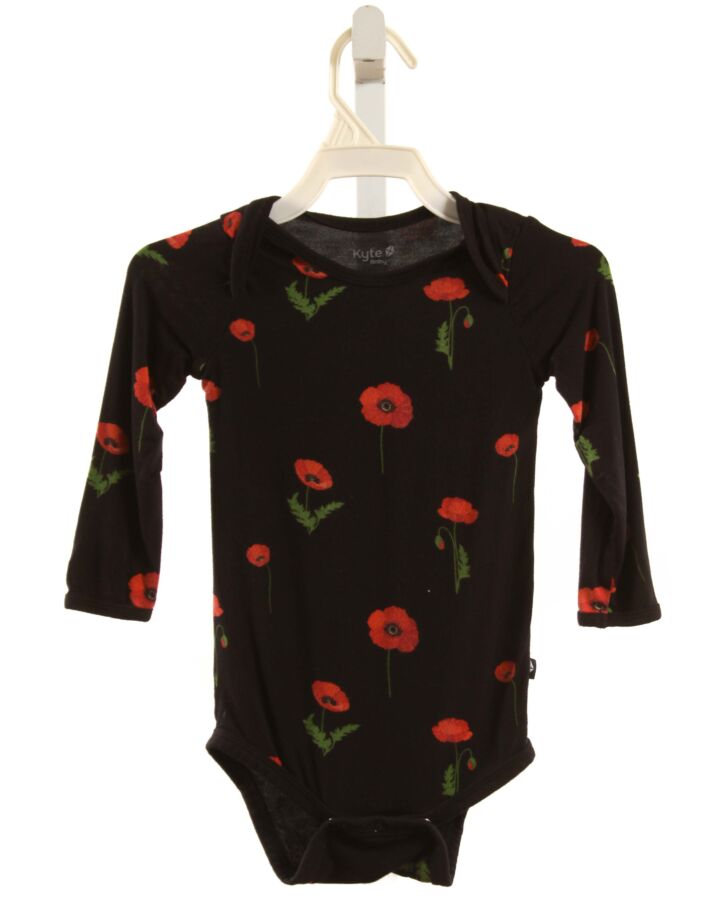 KYTE BABY  BLACK  FLORAL  KNIT LS SHIRT