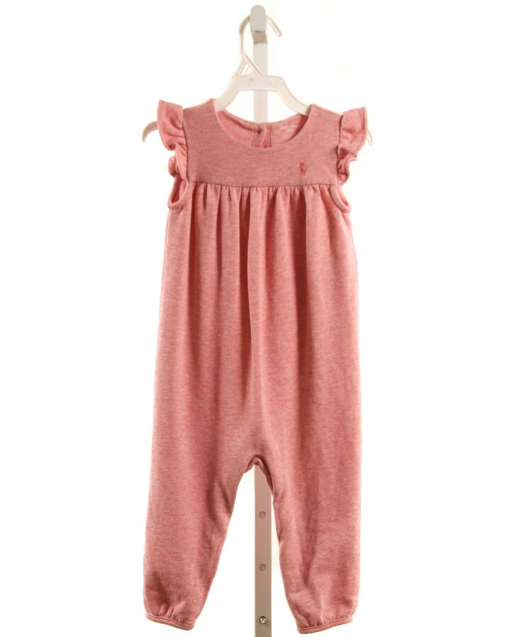 RALPH LAUREN  PINK    KNIT ROMPER