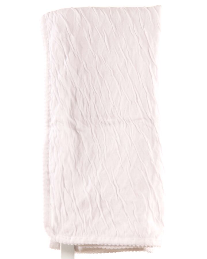 BAREFOOT DREAMS  WHITE    BLANKET WITH PICOT STITCHING
