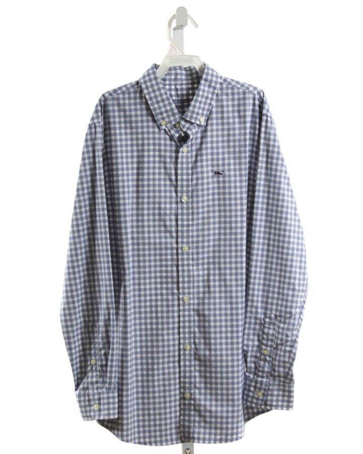 VINEYARD VINES  GRAY  GINGHAM  DRESS SHIRT