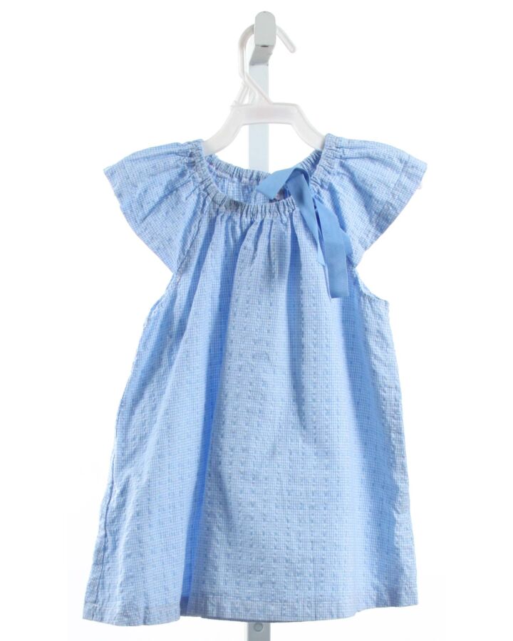 ORIENT EXPRESSED  BLUE SEERSUCKER GINGHAM  DRESS