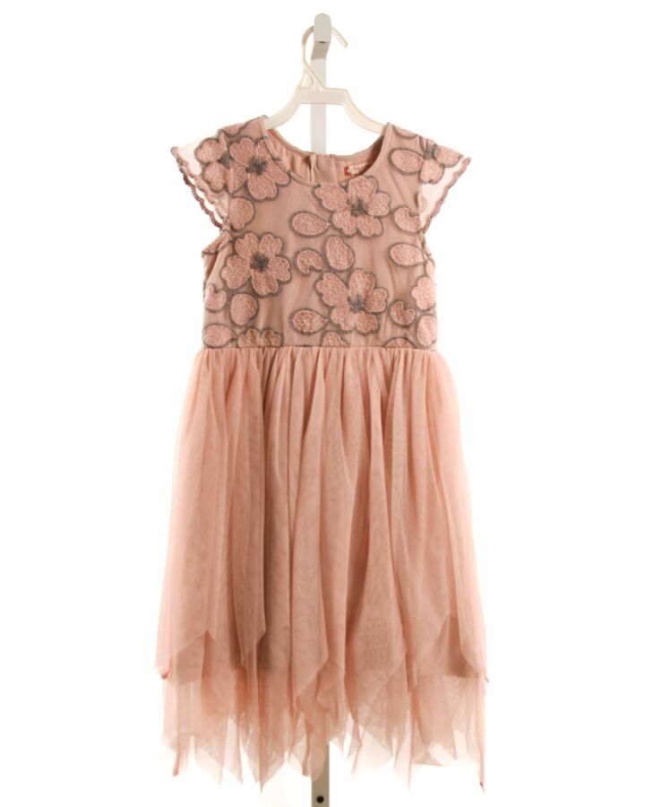 RUBY & BLOOM  PINK TULLE FLORAL EMBROIDERED PARTY DRESS