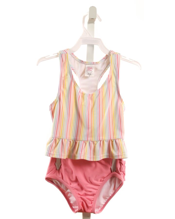 RUFFLE BUTTS  PINK  STRIPED  2-PIECE SWIMSUIT