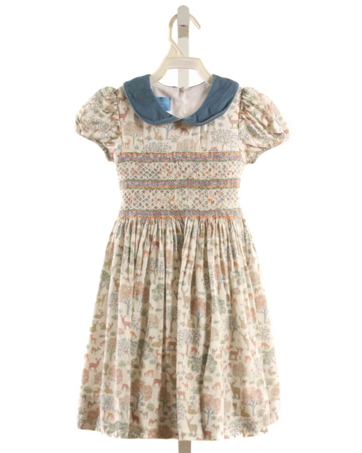 ANAVINI  WHITE   SMOCKED DRESS