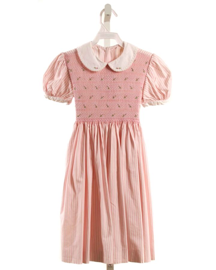 NO TAG  PINK  STRIPED SMOCKED DRESS