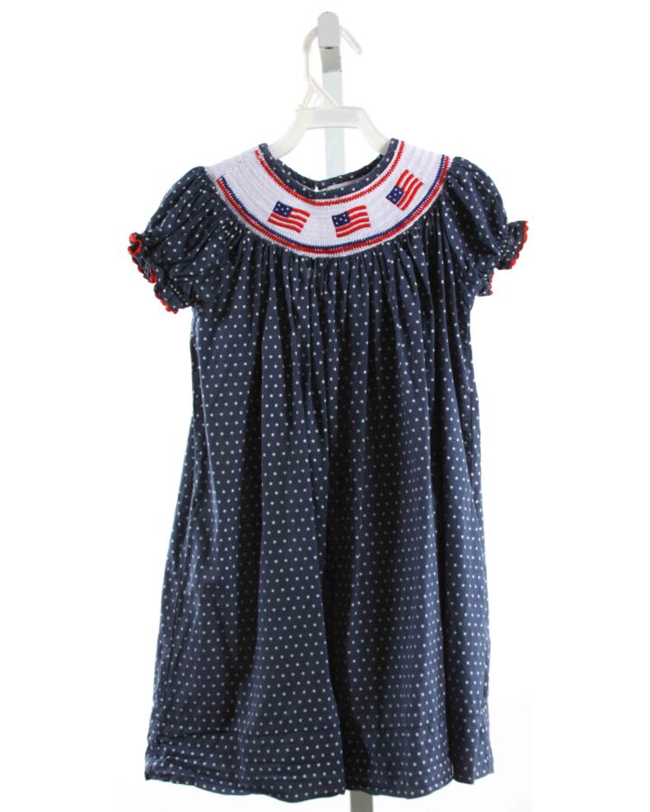 LIL CACTUS  NAVY   SMOCKED DRESS