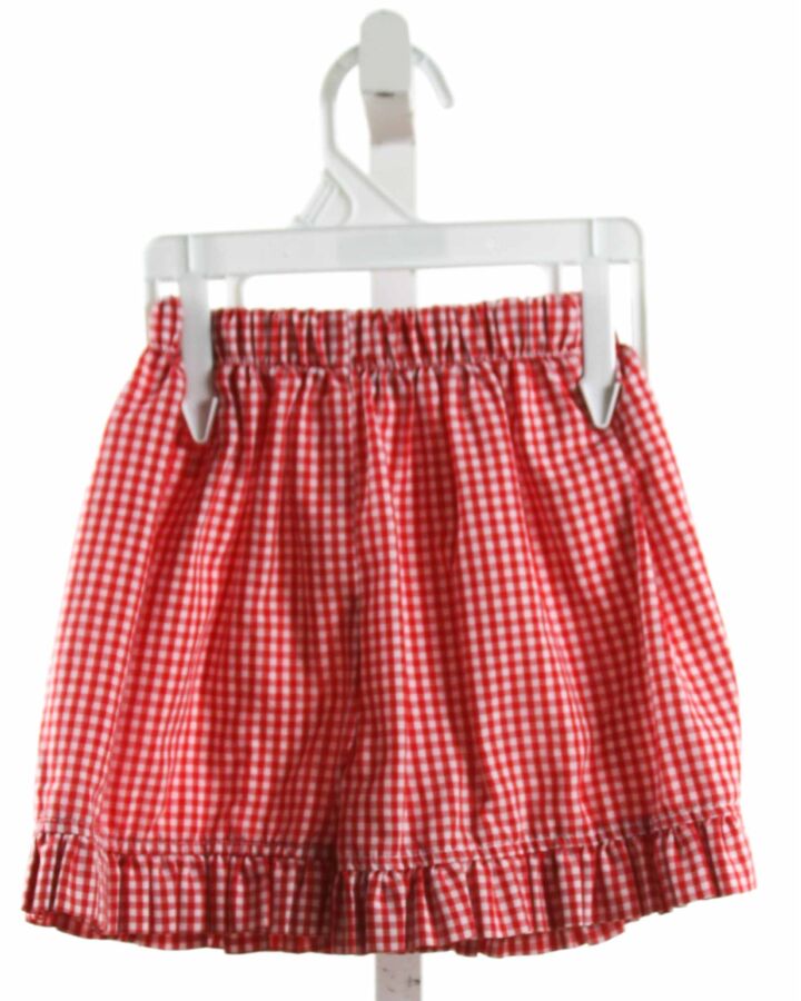 BANANA SPLIT  RED  GINGHAM  SHORTS WITH RUFFLE