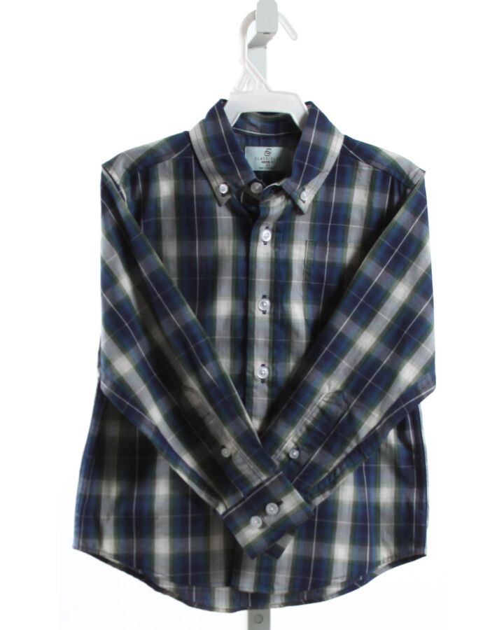 CLASS CLUB  NAVY  PLAID  DRESS SHIRT