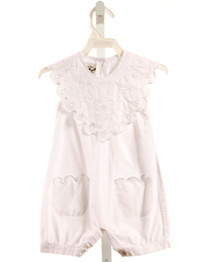 THE OAKS APPAREL   WHITE    ROMPER WITH EYELET TRIM