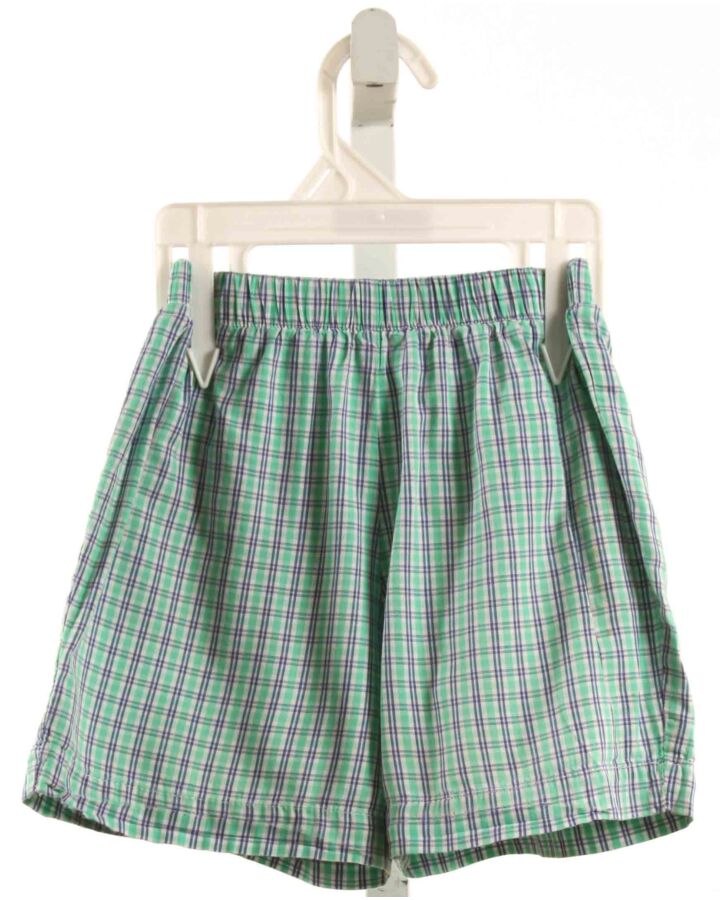 BELLA BLISS  GREEN  PLAID  SHORTS