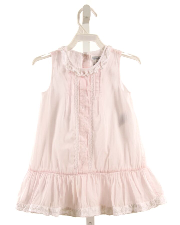 RALPH LAUREN  LT PINK    DRESS WITH LACE TRIM