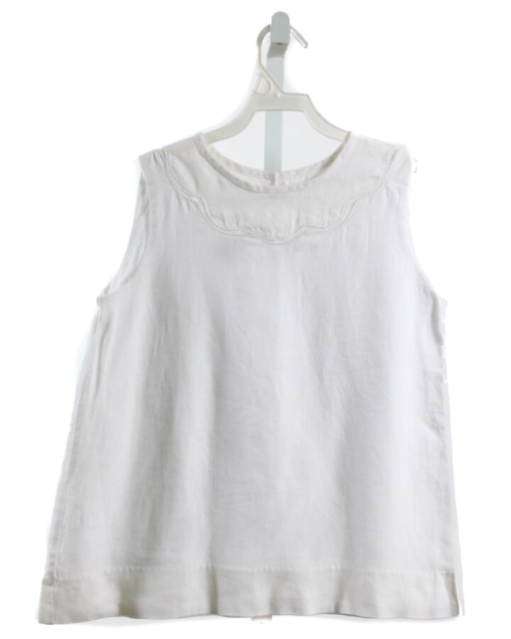 ALICE KATHLEEN  WHITE LINEN   SLEEVELESS SHIRT