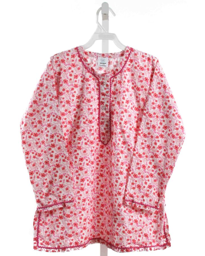 KATE & LIBBY  HOT PINK  FLORAL  COVER UP WITH RIC RAC