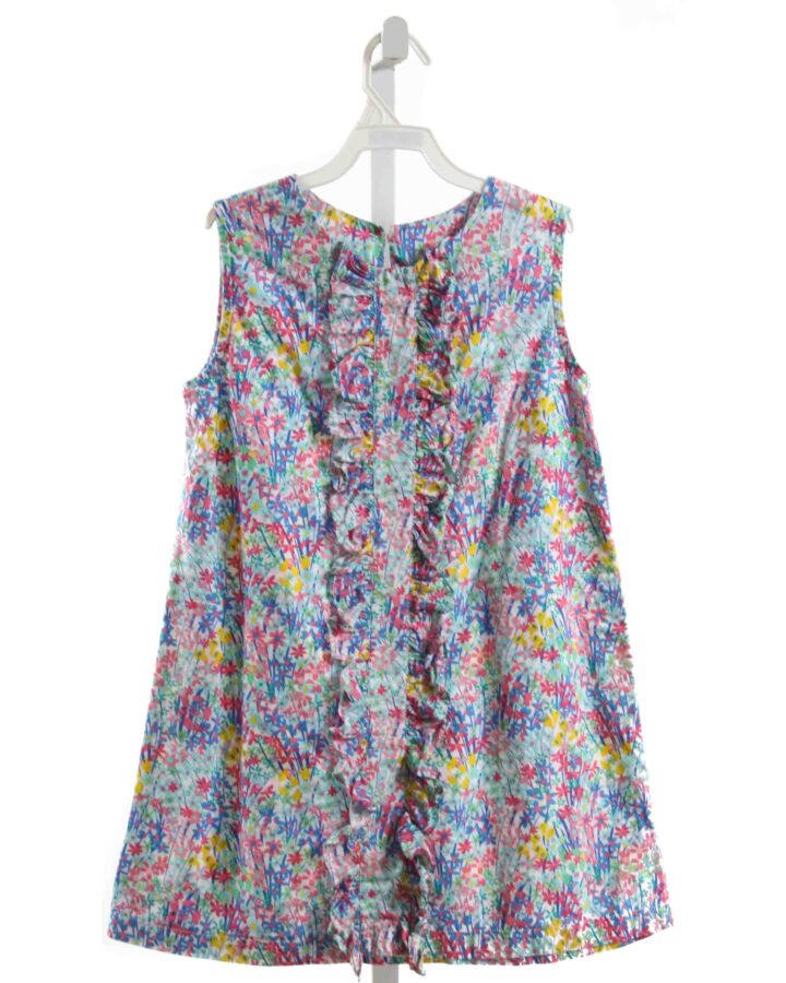 NO TAG  MULTI-COLOR  FLORAL  DRESS WITH RUFFLE