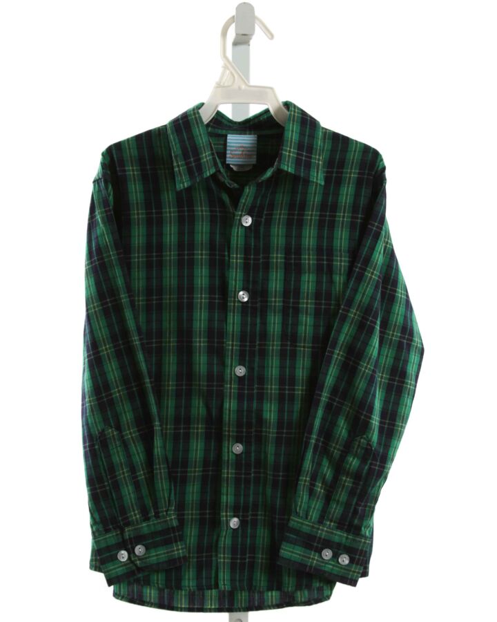 SOUTHERN SUNSHINE KIDS  GREEN  PLAID  DRESS SHIRT