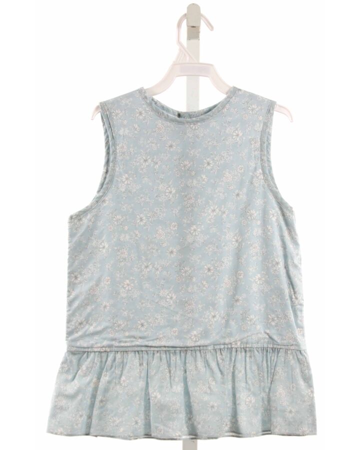 HANNAH KATE  LT BLUE  FLORAL  SLEEVELESS SHIRT