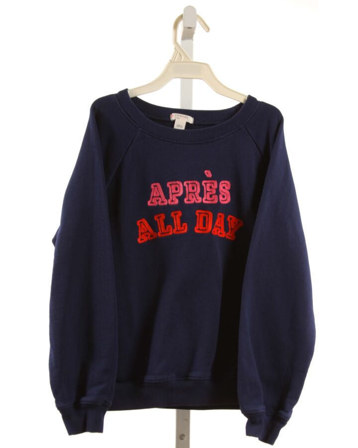 CREWCUTS  NAVY   APPLIQUED PULLOVER