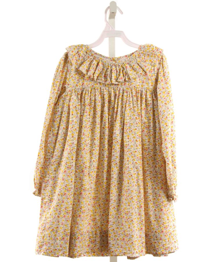 CECIL & LOU  YELLOW  FLORAL  DRESS WITH RUFFLE