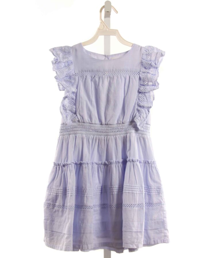 CREWCUTS  LT BLUE   SMOCKED DRESS WITH RUFFLE