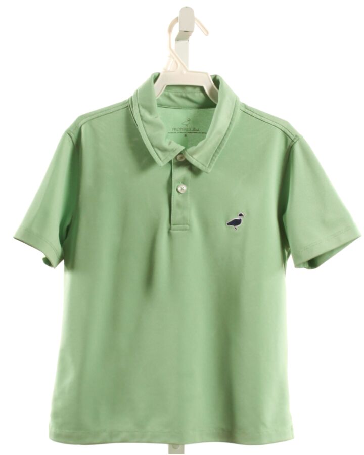 PROPERLY TIED  GREEN PIQUE   KNIT SS SHIRT